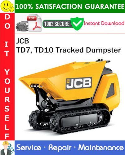 Thumbnail JCB TD7, TD10 Tracked Dumpster Service Repair Manual PDF Download ◆