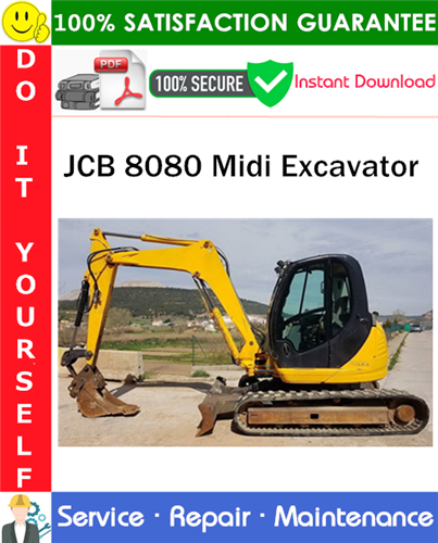 Thumbnail JCB 8080 Midi Excavator Service Repair Manual PDF Download ◆