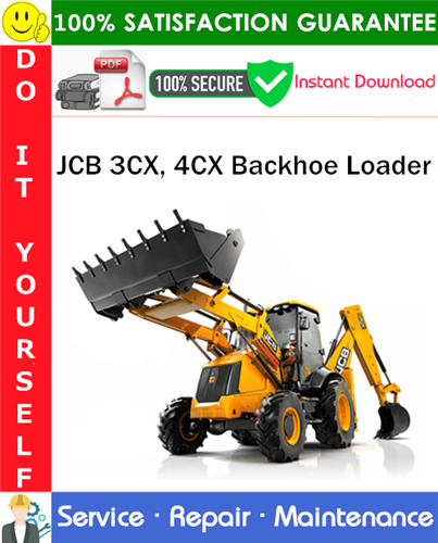 Thumbnail JCB 3CX, 4CX Backhoe Loader Service Repair Manual PDF Download (sn: 3cx 4cx-290000 To 400000) ◆