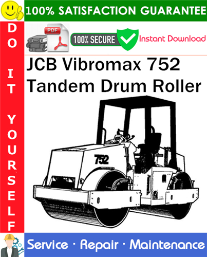Thumbnail JCB Vibromax 752 Tandem Drum Roller Service Repair Manual PDF Download ◆ Thumbnail JCB Vibromax 752 Tandem Drum Roller Service Repair Manual PDF Download ◆