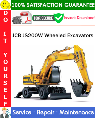 Thumbnail JCB JS200W Wheeled Excavators Service Repair Manual PDF Download ◆ Thumbnail JCB JS200W Wheeled Excavators Service Repair Manual PDF Download ◆