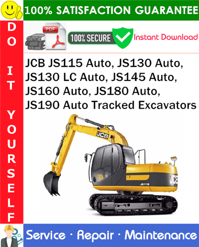 Thumbnail JCB JS115 Auto, JS130 Auto, JS130 LC Auto, JS145 Auto, JS160 Auto, JS180 Auto, JS190 Auto Tracked Excavators Service Repair Manual PDF Download ◆ Thumbnail JCB JS115 Auto, JS130 Auto, JS130 LC Auto, JS145 Auto, JS160 Auto, JS180 Auto, JS190 Auto Tracked Excavators Service Repair Manual PDF Download ◆