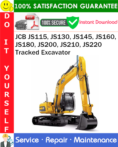 Thumbnail JCB JS115, JS130, JS145, JS160, JS180, JS200, JS210, JS220 Tracked Excavator Service Repair Manual PDF Download ◆ Thumbnail JCB JS115, JS130, JS145, JS160, JS180, JS200, JS210, JS220 Tracked Excavator Service Repair Manual PDF Download ◆