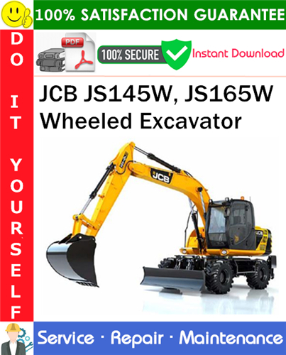 Thumbnail JCB JS145W, JS165W Wheeled Excavator Service Repair Manual PDF Download ◆ Thumbnail JCB JS145W, JS165W Wheeled Excavator Service Repair Manual PDF Download ◆