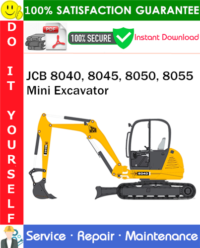 Thumbnail JCB 8040, 8045, 8050, 8055 Mini Excavator Service Repair Manual PDF Download ◆ Thumbnail JCB 8040, 8045, 8050, 8055 Mini Excavator Service Repair Manual PDF Download ◆