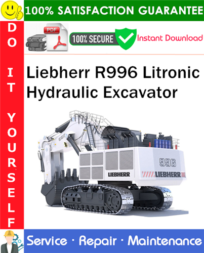 Thumbnail Liebherr R996 Litronic Hydraulic Excavator Service Repair Manual PDF Download ◆