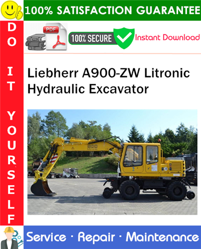 Thumbnail Liebherr A900-ZW Litronic Hydraulic Excavator Service Repair Manual PDF Download ◆