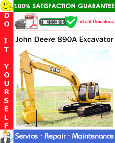 Thumbnail John Deere 890A Excavator Service Repair Manual PDF Download ◆