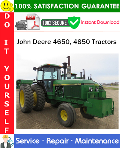 Thumbnail John Deere 4650, 4850 Tractors Repair Technical Manual PDF Download ◆ Thumbnail John Deere 4650, 4850 Tractors Repair Technical Manual PDF Download ◆