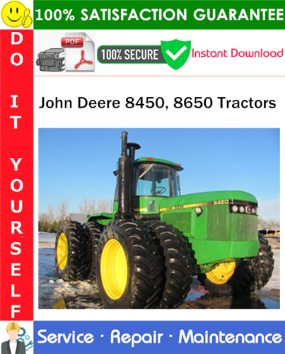 Thumbnail John Deere 8450, 8650 Tractors Service Repair Manual PDF Download ◆ Thumbnail John Deere 8450, 8650 Tractors Service Repair Manual PDF Download ◆