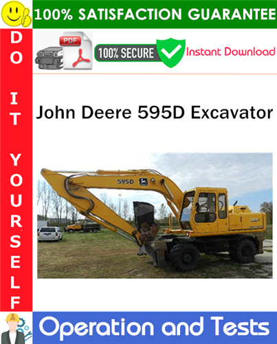 Thumbnail John Deere 595D Excavator Operation and Tests Technical Manual PDF Download ◆