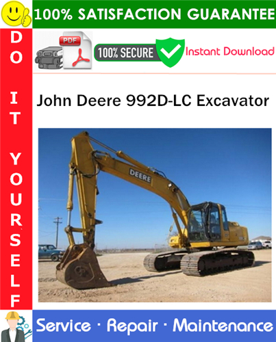 Thumbnail John Deere 992D-LC Excavator Service Repair Manual PDF Download ◆