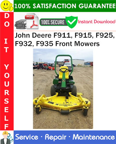 Thumbnail John Deere F911, F915, F925, F932, F935 Front Mowers Service Repair Manual PDF Download ◆
