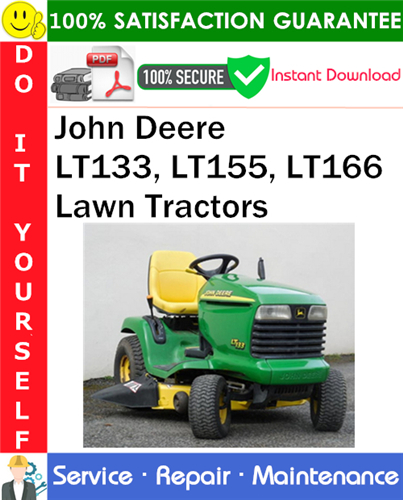 Thumbnail John Deere LT133, LT155, LT166 Lawn Tractors Service Repair Manual PDF Download ◆
