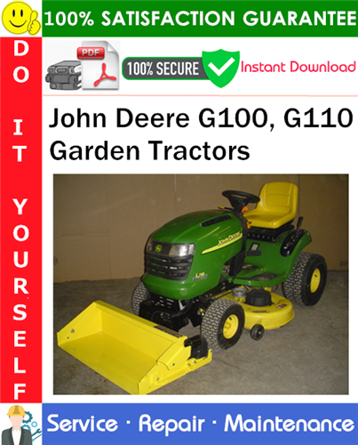 Thumbnail John Deere G100, G110 Garden Tractors Service Repair Manual PDF Download ◆