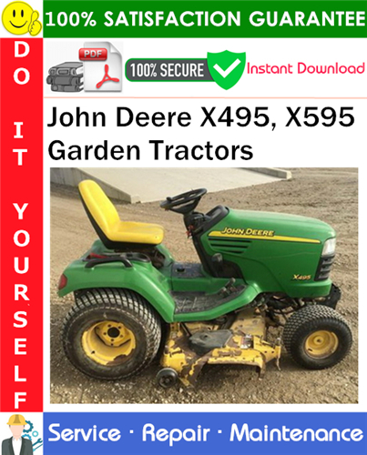 Thumbnail John Deere X495, X595 Garden Tractors Service Repair Manual PDF Download ◆