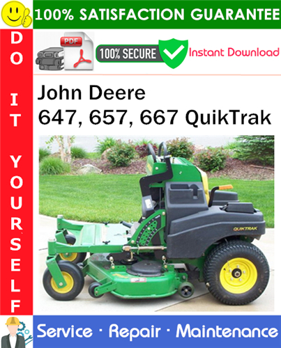 Thumbnail John Deere 647, 657, 667 QuikTrak Service Repair Manual PDF Download ◆