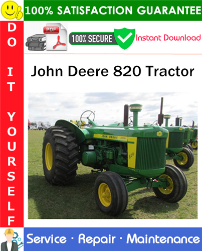 Thumbnail John Deere 820 Tractor Service Repair Manual PDF Download ◆