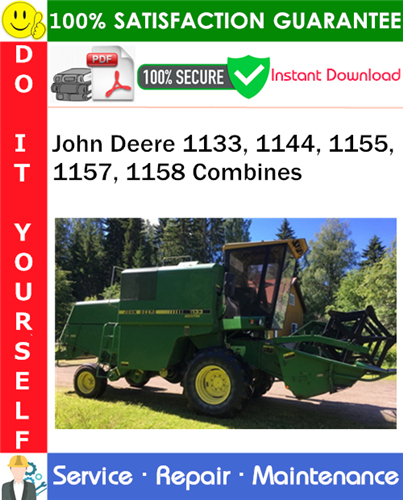 Thumbnail John Deere 1133, 1144, 1155, 1157, 1158 Combines Service Repair Manual PDF Download ◆