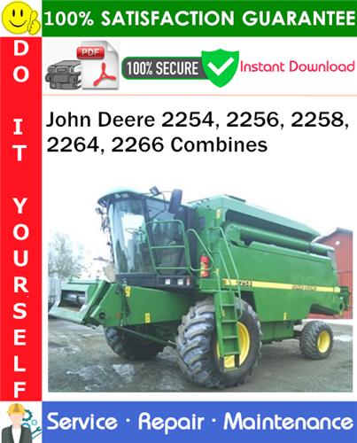 Thumbnail John Deere 2254, 2256, 2258, 2264, 2266 Combines Service Repair Manual PDF Download ◆
