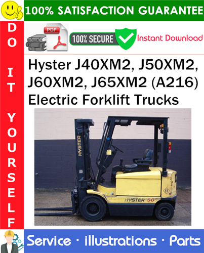 Thumbnail Hyster J40XM2, J50XM2, J60XM2, J65XM2 (A216) Electric Forklift Trucks Parts Manual PDF Download ◆