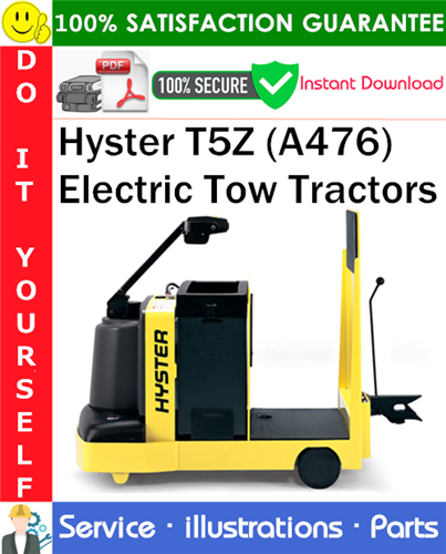 Thumbnail Hyster T5Z (A476) Electric Tow Tractors Parts Manual PDF Download ◆