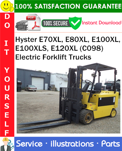 Thumbnail Hyster E70XL, E80XL, E100XL, E100XLS, E120XL (C098) Electric Forklift Trucks Parts Manual PDF Download ◆