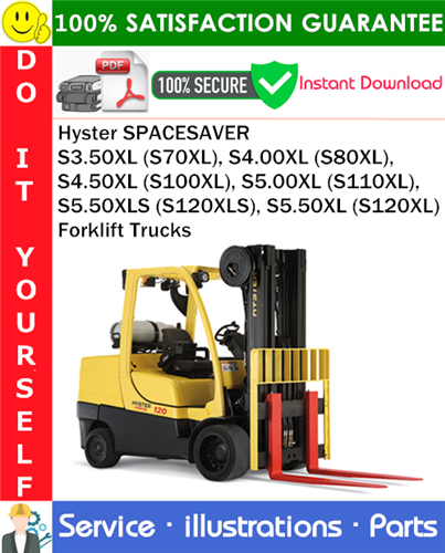 Thumbnail Hyster SPACESAVER S3.50XL (S70XL), S4.00XL (S80XL), S4.50XL (S100XL), S5.00XL (S110XL), S5.50XLS (S120XLS), S5.50XL (S120XL) Forklift Trucks Parts Manual PDF Download (D004) ◆