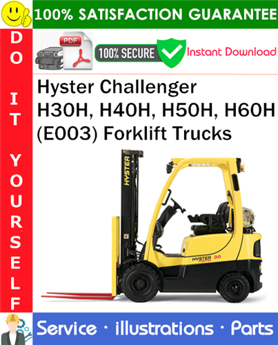 Thumbnail Hyster Challenger H30H, H40H, H50H, H60H (E003) Forklift Trucks Parts Manual PDF Download ◆