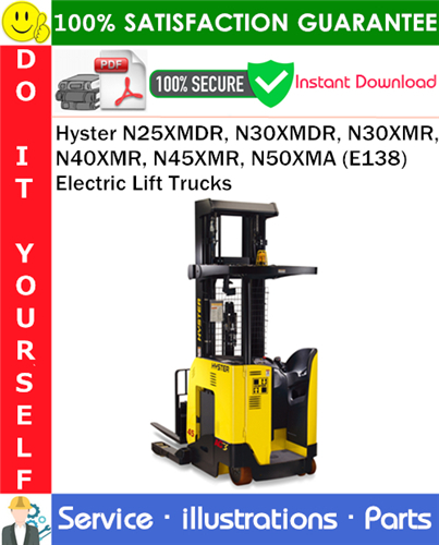 Thumbnail Hyster N25XMDR, N30XMDR, N30XMR, N40XMR, N45XMR, N50XMA (E138) Electric Lift Trucks Parts Manual PDF Download ◆