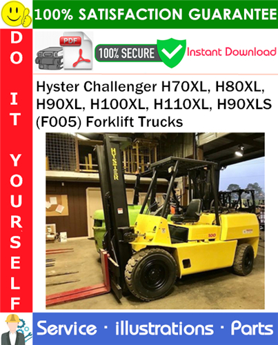 Thumbnail Hyster Challenger H70XL, H80XL, H90XL, H100XL, H110XL, H90XLS (F005) Forklift Trucks Parts Manual PDF Download ◆