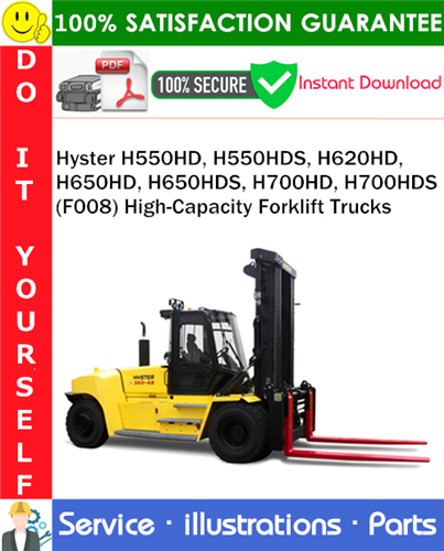Thumbnail Hyster H550HD, H550HDS, H620HD, H650HD, H650HDS, H700HD, H700HDS (F008) High-Capacity Forklift Trucks Parts Manual PDF Download ◆