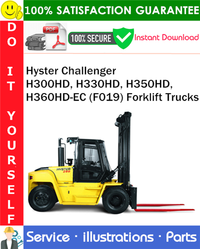 Thumbnail Hyster Challenger H300HD, H330HD, H350HD, H360HD-EC (F019) Forklift Trucks Parts Manual PDF Download ◆