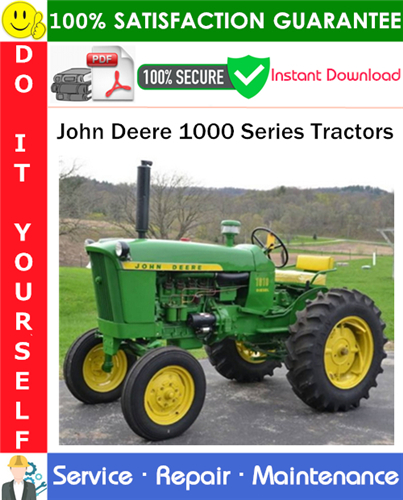 Product picture John Deere 1000 Series Tractors Service Repair Manual PDF Download (SM2033) ◆