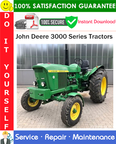 Product picture John Deere 3000 Series Tractors Service Repair Manual PDF Download (SM2038) ◆