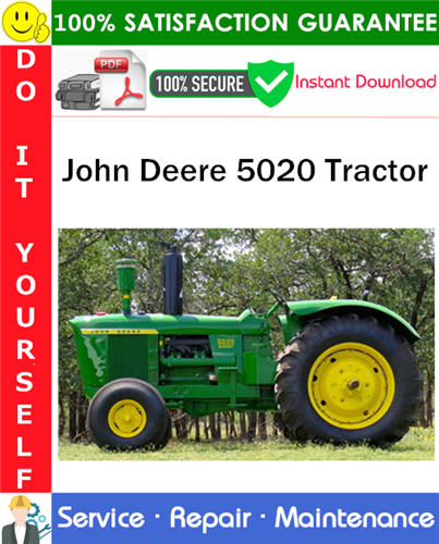 Product picture John Deere 5020 Tractor Service Repair Manual PDF Download ◆