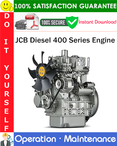 Product picture JCB Diesel 400 Series Engine Operation & Maintenance Manual PDF Download ◆