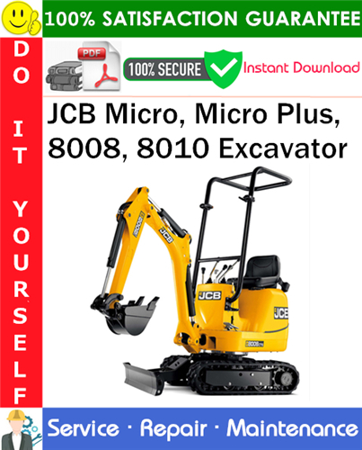 Product picture JCB Micro, Micro Plus, 8008, 8010 Excavator Service Repair Manual PDF Download ◆
