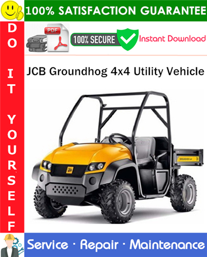 Product picture JCB Groundhog 4x4 Utility Vehicle Service Repair Manual PDF Download ◆
