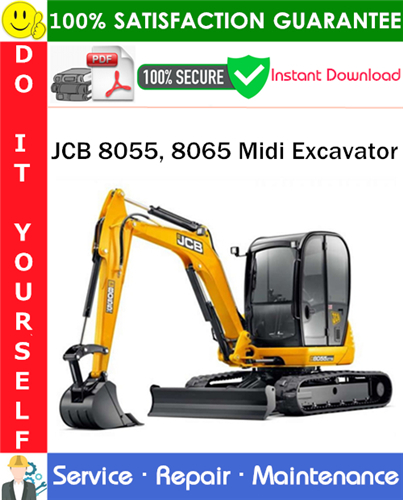 Product picture JCB 8055, 8065 Midi Excavator Service Repair Manual PDF Download ◆