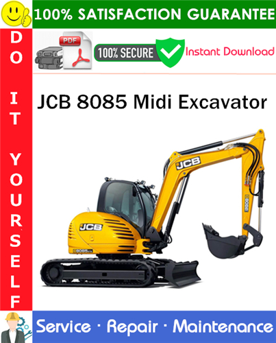 Product picture JCB 8085 Midi Excavator Service Repair Manual PDF Download ◆