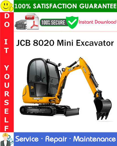 Product picture JCB 8020 Mini Excavator Service Repair Manual PDF Download ◆