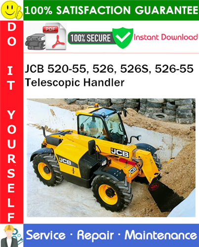 Product picture JCB 520-55, 526, 526S, 526-55 Telescopic Handler Service Repair Manual PDF Download ◆