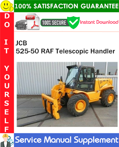 Product picture JCB 525-50 RAF Telescopic Handler Supplement Service Manual PDF Download ◆