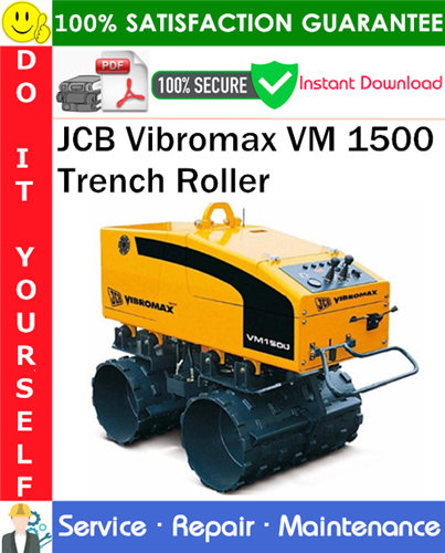 Product picture JCB Vibromax VM 1500 Trench Roller Service Repair Manual PDF Download ◆
