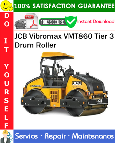 Product picture JCB Vibromax VMT860 Tier 3 Drum Roller Service Repair Manual PDF Download ◆