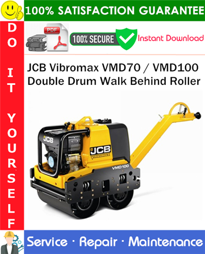 Product picture JCB Vibromax VMD70 / VMD100 Double Drum Walk Behind Roller Service Repair Manual PDF Download ◆