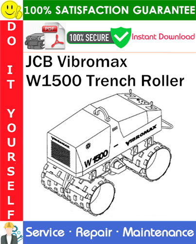 Product picture JCB Vibromax W1500 Trench Roller Service Repair Manual PDF Download (up to Serial Number JKC42000799) ◆