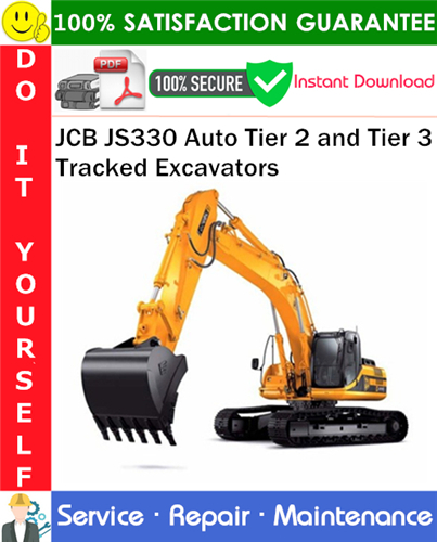 Product picture JCB JS330 Auto Tier 2 and Tier 3 Tracked Excavators Service Repair Manual PDF Download ◆