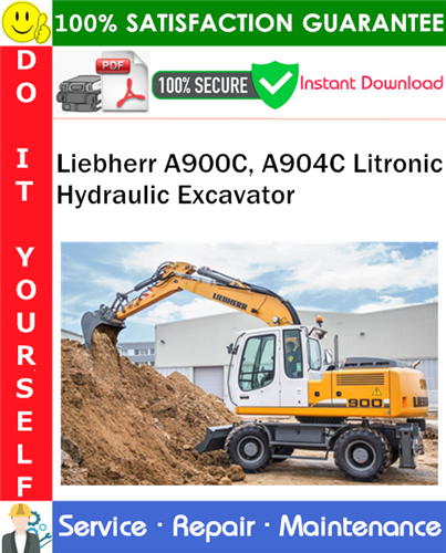 Product picture Liebherr A900C, A904C Litronic Hydraulic Excavator Service Repair Manual PDF Download ◆